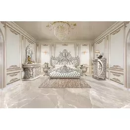 Sandoval Beige and Champagne Upholstered Panel Bedroom Set