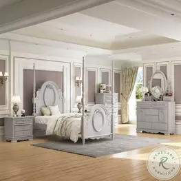 Flora Gray Youth Poster Bedroom Set