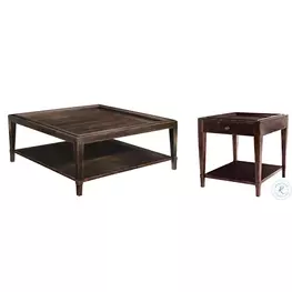 Vintage Patina Molasses Square Occasional Table Set