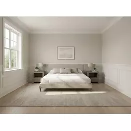 Zest Light Gray Upholstered Wall Panel Bedroom Set