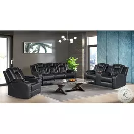 Amias Black Power Reclining Living Room Set