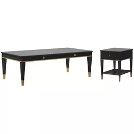 Boulevard Raven Black Rectangular Occassional Table Set