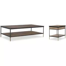 Monterey Hawthorne Light Rectangular Occasional Table Set
