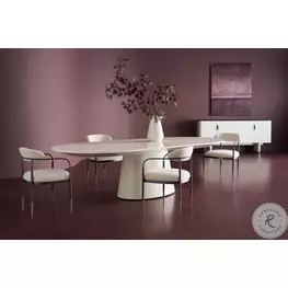 Paragon Blanc Gloss Extendable Dining Room Set