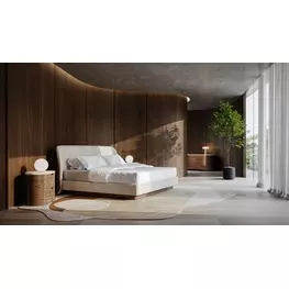 Fleur Ivory and Porcini Upholstered Panel Bedroom Set