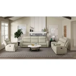 Jacobus Beige Manual Reclining Living Room Set