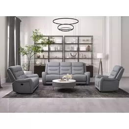 Matthias Gray Manual Reclining Living Room Set