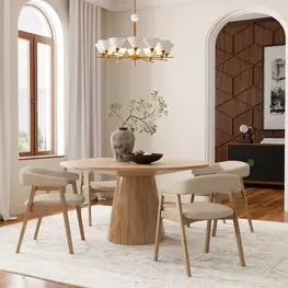 Cove Natural Round Dining Table Dining Room Set