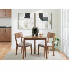 Lyncott Brown Triangular Dining Room Set