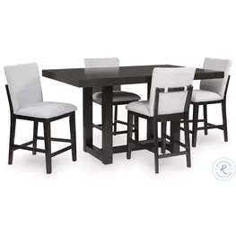 Neymorton Dark Grayish Brown 76" Counter Height Dining Room Set