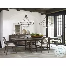 Walton Brown Rustic 86" Extendable Dining Room Set