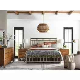 Acquisitions Brushed Gold Aspire Metal Bedroom Set