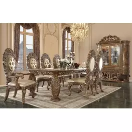 Constantine Brown and Gold Dining Room Set