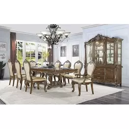 Latisha Antique Oak Extendable Dining Room Set
