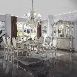 Bently Champagne 114" Extendable Dining Room Set