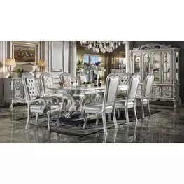 Dresden Bone White Extendable Rectangular Dining Room Set