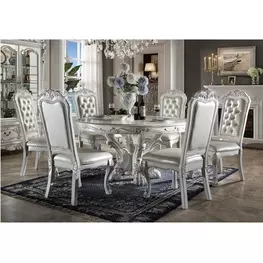 Dresden Bone White Round Dining Room Set
