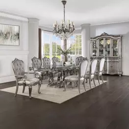 Ariadne Antique Platinum Dining Room Set