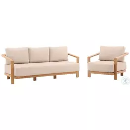 Redfor Sand And Natural Outdoor Living Room Set