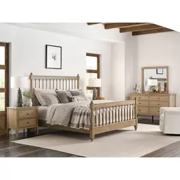 Arbor Oatmeal Spindle Low Profile Bedroom Set