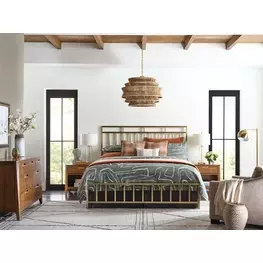 Aspire Champagne Metal Bedroom Set