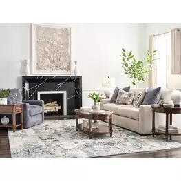 Longham Warm Auburn Oval Occasional Table Set