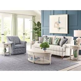 Serra Hamilton Classic White Oval Occasional Table Set