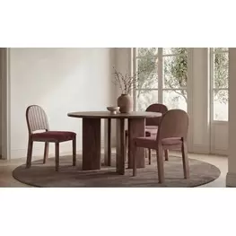 Lia Dark Brown Round Dining Room Set