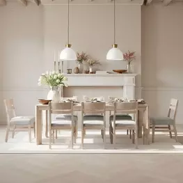 West End Natural Maple Extendable Rectangular Dining Room Set