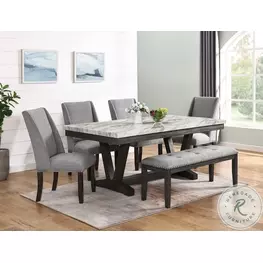 Eve Charcoal And White Dining Room Set