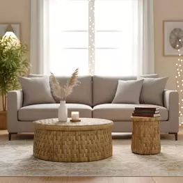 Palmera Natural Round Occasional Table Set