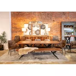 Rosewood Natural Sheesham 72" Rectangular Dining Room Set