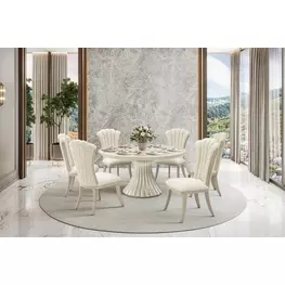 Fantosini Silver Mist Round Dining Room Set