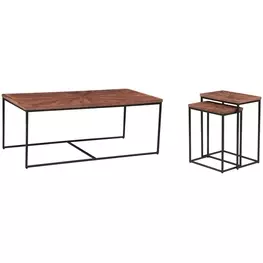Astoria Brownstone and Gray Rectangular Nesting Occasional Table Set