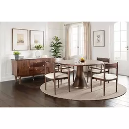 Provence Dark Sienna 54" Round Dining Room Set