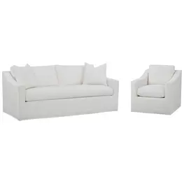 Augustine Cream Slipcover Apartment Living Room Set