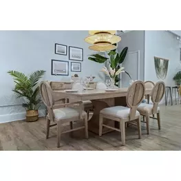 Manhattan Valley Dusty Rose Extendable Rectangular Dining Room Set