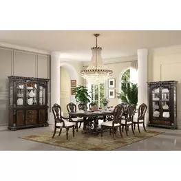 Promenade Dark Brown Extendable Rectangular Dining Room Set