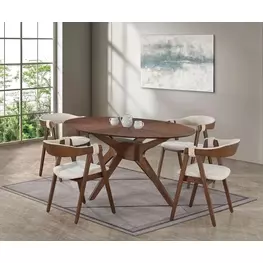 Ebikon Walnut Oval Dining Room Set