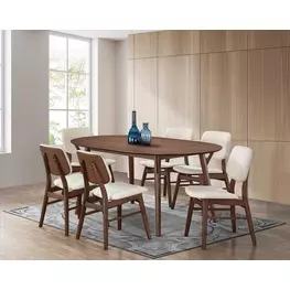 Uzwil Walnut Oval Dining Room Set