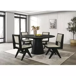 Tottenham Black 59" Round Dining Room Set