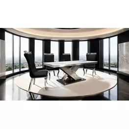 Palazzo Chrome Rectangular Dining Room Set