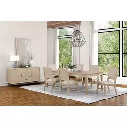 Sandnes Light Oak Extendable Rectangular Dining Room Set