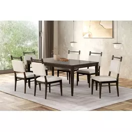Woolwich Dark Walnut Rectangular Dining Room Set