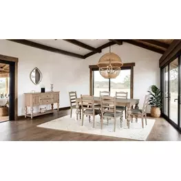 Chesapeake Light White Wash Rectangular Dining Room Set