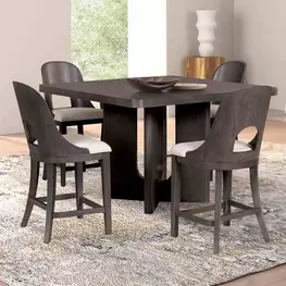 Sterling West Ash Gray Square Counter Height Dining Room Set