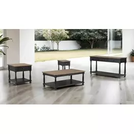 Neue Mills Weathered Black and Brown Rectangular Occasional Table