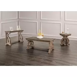 Giordani Weathered Oak Rectangular Occasional Table Set