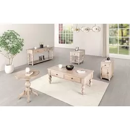 Chesapeake Light White Wash Rectangular Occasional Table
