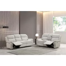 Sandbach Light Gray Manual Reclining Living Room Set